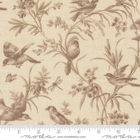 Joie De Vivre Moineau Florals Bird Pearl Roche French General Moda Cotton Fabric MD-13983-12