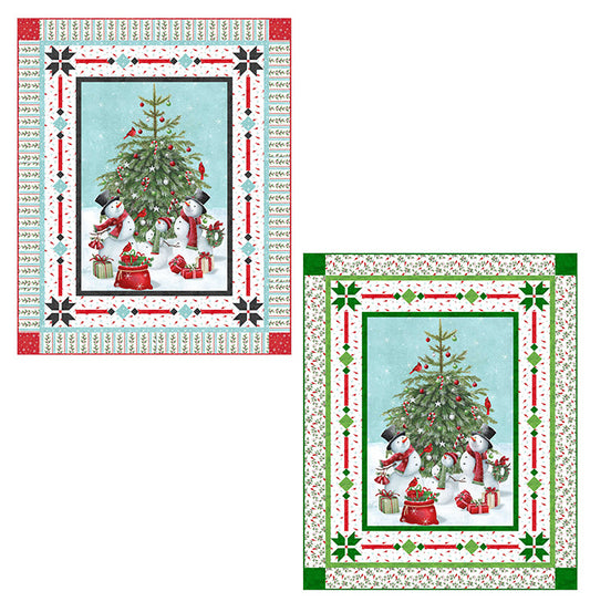 Jolly Gatherings Digital Quilt Top 52"x 64" Kris Holderness Northcott Holly Jolly NC-DQ3587