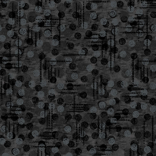 Jot Dot 108" Wide Backing Tonal Dot Texture Black Blank Quilting Cotton Fabric