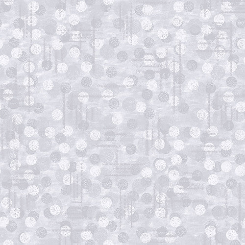 Jot Dot 108" Wide Backing Tonal Dot Texture Fog Grey Blank Quilting Cotton Fabric