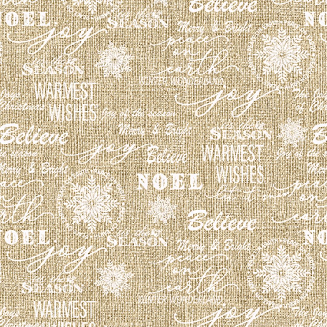 Joy of the Season Joyfulspirations Natural Tone Molly B Benartex Cotton Fabric