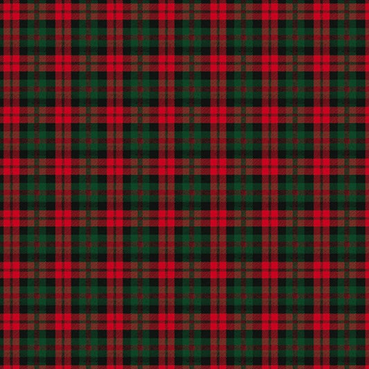 Joy of the Season Plaid Multi Red Green Molly B Benartex Cotton Fabric