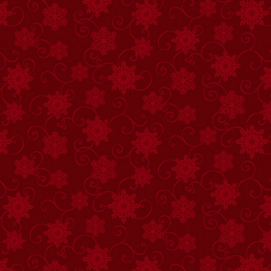 Joy of the Season Seasonal Snowflakes Dark Red Molly B Benartex Cotton Fabric