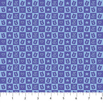 Original Squishmallows Joyful Checkered Purple Northcott Fabrics Cotton Fabric NC-SQ1029-22