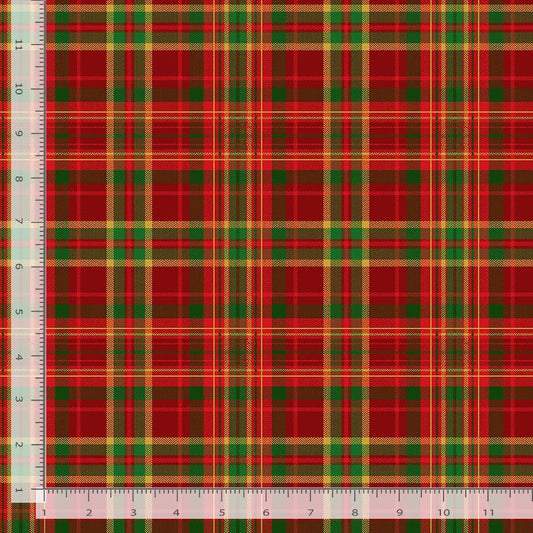 Joyful Tartan Plaids Metallic Holiday Dona Gelsinger Timeless Treasures Cotton Fabric TT-PLAID-CM2281-HOLIDAY