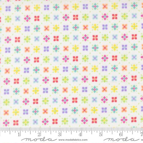 Joysome Sweetly Stitched Checks and Plaids Cloud White Corey Yoder Coriander Quilts Moda Cotton Fabric MD-29254-11