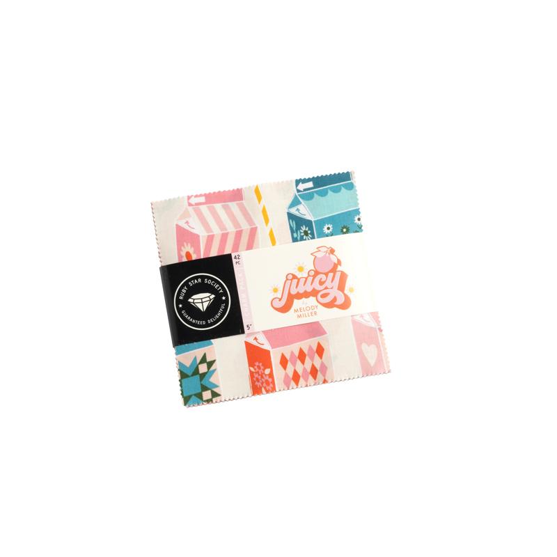 Juicy Charm Pack 5" 42 pcs Assorted Melody Miller Ruby Star Society Moda Cotton Fabric MD-RS0085PP