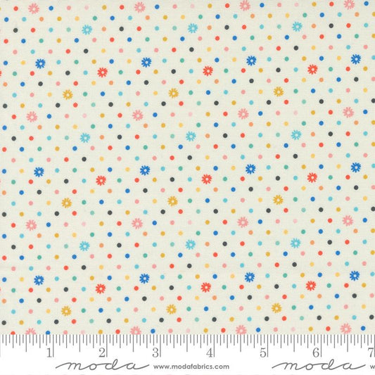 Julia Dots Flower Porcela Multi Crystal Manning Moda Cotton Fabric