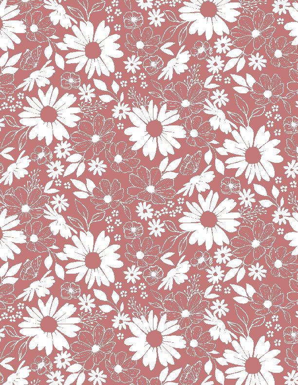 Juliette Floral Toile Coral Pink Angela Nickeas Wilmington Prints Cotton Fabric