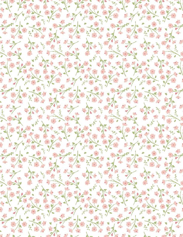 Juliette Small Floral Tossed Coral Pink Angela Nickeas Wilmington Prints Cotton Fabric