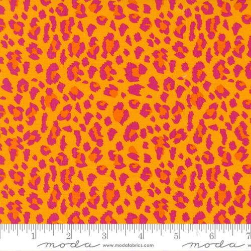 Jungle Paradise Tiger Print Orange Pink Stacy Lest Hsu Moda Fabrics Cotton Fabric