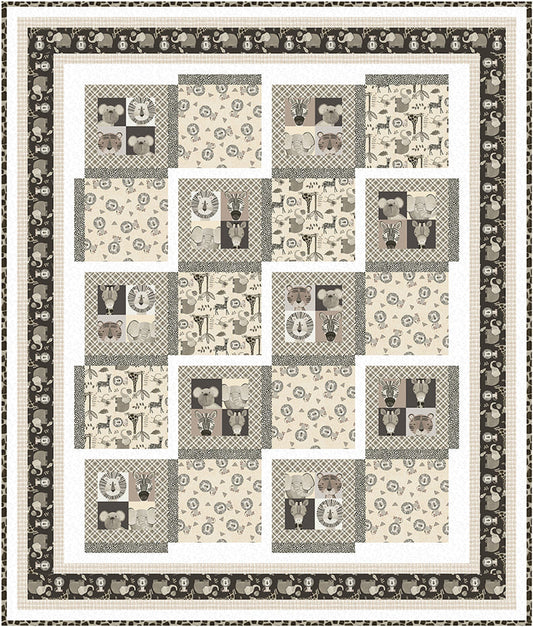 Free Pattern-Jungle Romp Fun Club Quilt Project Henry Glass