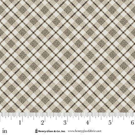 Jungle Romp Small Bias Plaid Beige Betsey Cavallo Henry Glass Cotton Fabric HG-2107-44