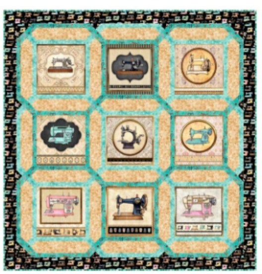 Just Sew Quilt Top 43" x 43" Pine Tree Country Quilting Treasures Cotton Fabric