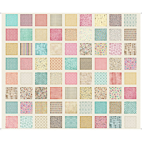 Just Sew Sewing Blocks Cream Dan Morris Quilting Treasures Cotton Fabric