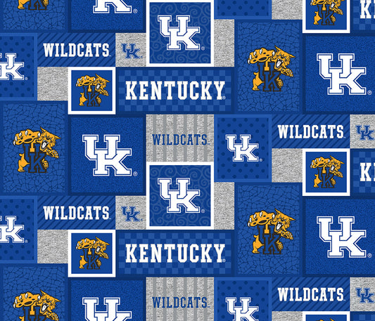 Kentucky Wildcats NCAA College Patch Sykel Enterprises Polyester FLEECE Fabric KY-1177