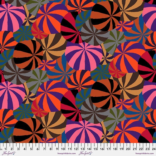 Beach Balls Maroon Kaffe 85 & Fabulous Kaffe Fassett Collective Free Spirit Cotton Fabric