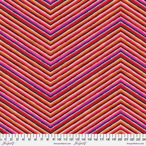 Chevron Stripe Red Kaffe 85 & Fabulous Kaffe Fassett Free Spirit Cotton Fabric