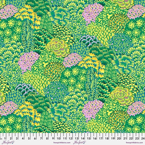 Large Oriental Trees Green Kaffe 85 & Fabulous Kaffe Fassett Collective Free Spirit Cotton Fabric