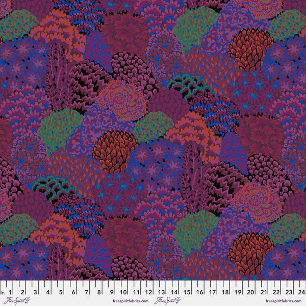 Large Oriental Trees Maroon Kaffe 85 & Fabulous Kaffe Fassett Collective Free Spirit Cotton Fabric