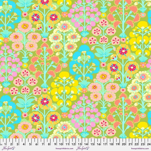 Sprays Lime Kaffe 85 & Fabulous Kaffe Fassett Free Spirit Cotton Fabric