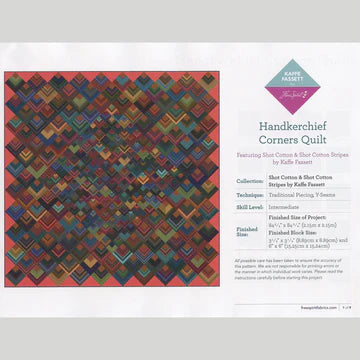Kaffe Fassett Shot Cotton and Stripes Handkerchief Quilt Kit Free Spirit FS-KIT2QTKF.HANDKERCHIEF