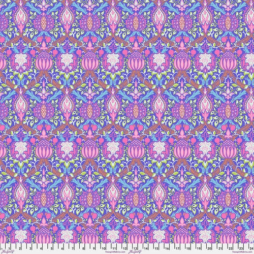 Kaffe Fassett x Morris & Co. Granada Purple Kaffe Fassett Collective Free Spirit Cotton Fabric FS-PWKW008.Purple