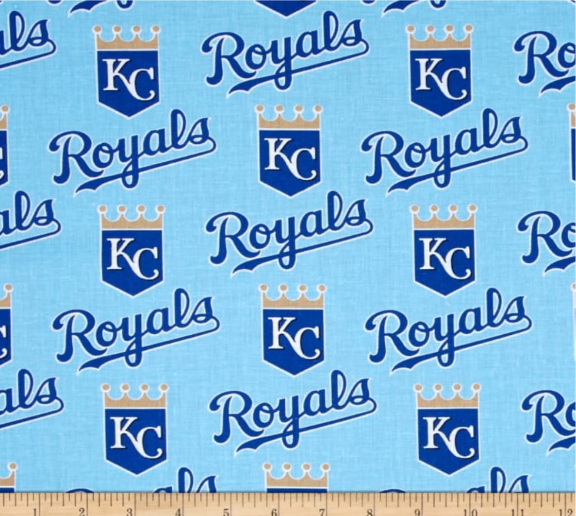 Kansas City Royals MLB Baseball Light Blue Logo Fabric Traditions Cotton Fabric