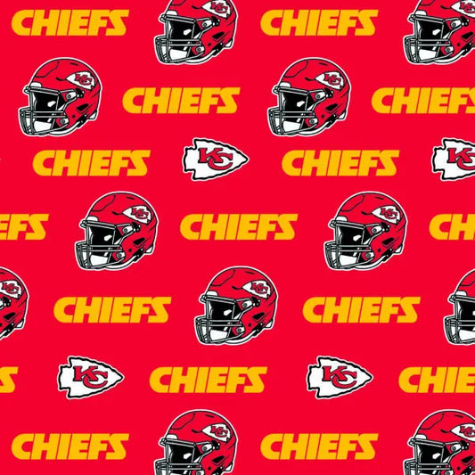 Kansas City Chiefs NFL Football Logo Fabric Traditions Cotton Fabric NFL-70640DN