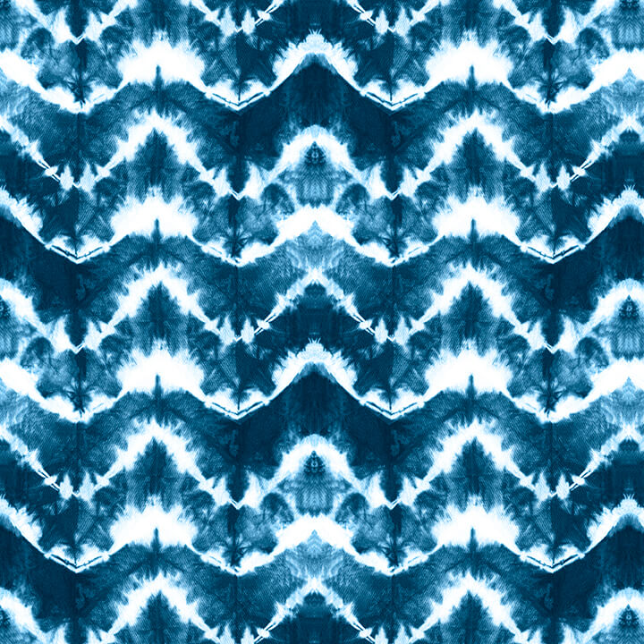 Katori Chevron Blue Tie Dye Blank Quilting Cotton Fabric | US Fabric Shop