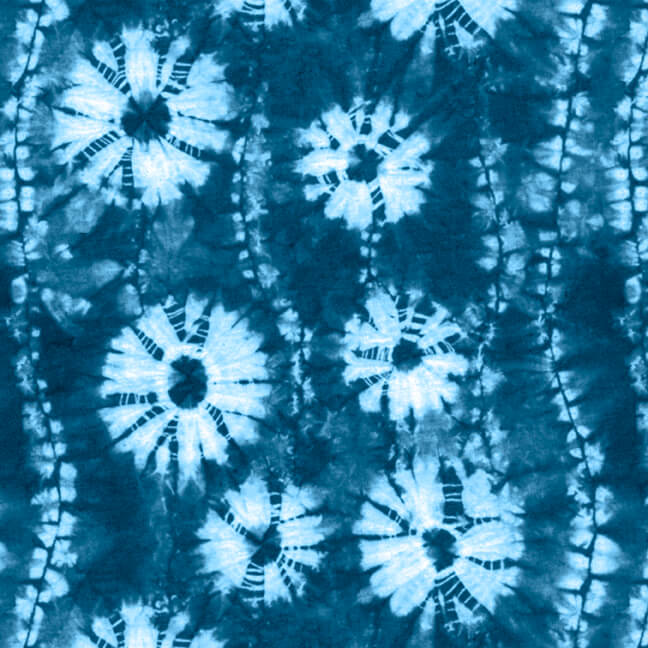 Katori Floral Chain Blue Blank Quilting Cotton Fabric