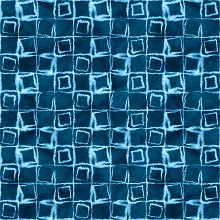 Katori Squares Geometric Blue Blank Quilting Cotton Fabric