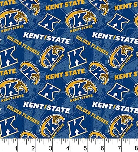 Kent State Golden Flashes NCAA College Tone on Tone Sykel Cotton Fabric