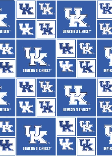 Kentucky Wildcats Block NCAA College UK Box Sykel Cotton Fabric