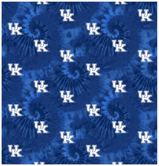 Kentucky Wildcats NCAA College Tie Dye Sykel Cotton Fabric