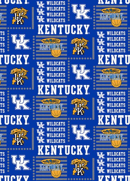 Kentucky Wildcats NCAA College Patch Blue Sykel Cotton Quilting