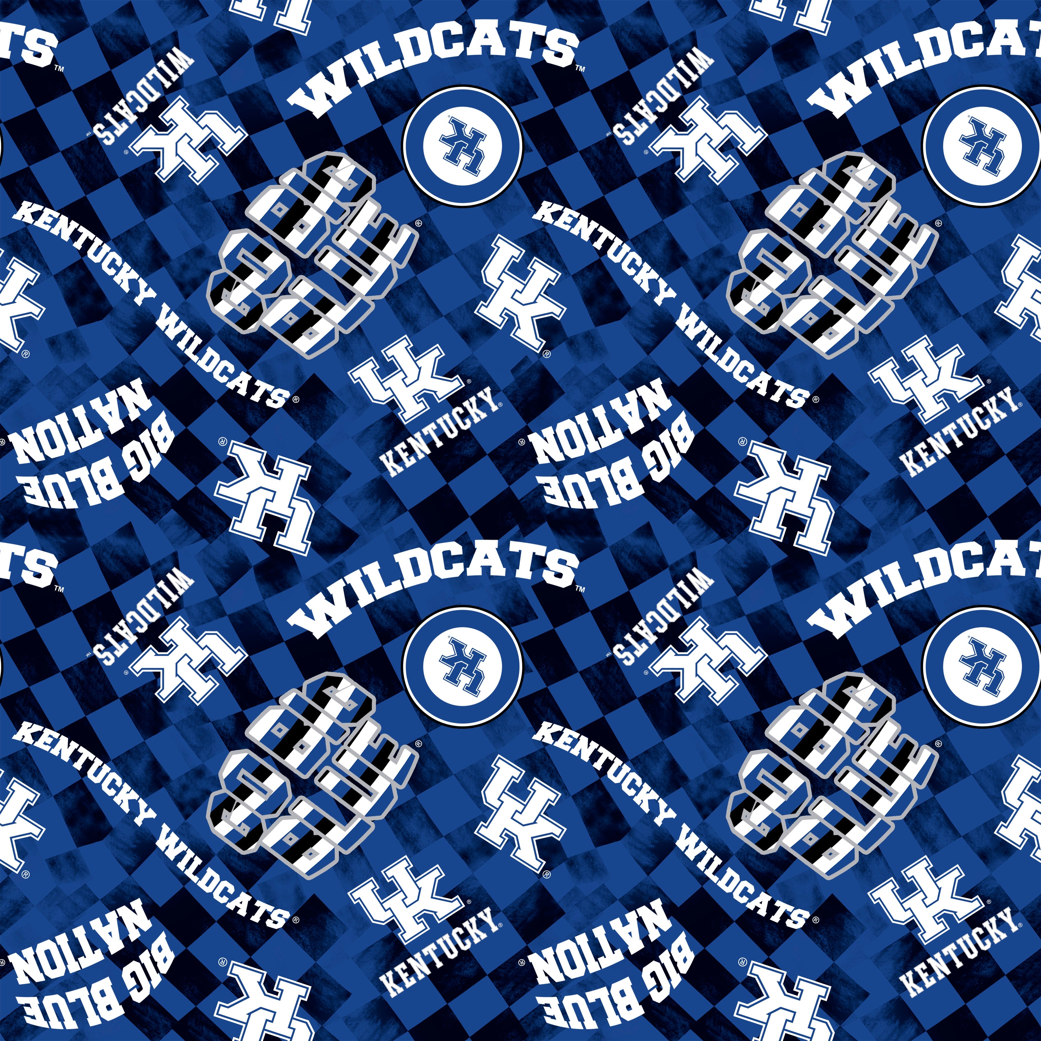 Kentucky Wildcats NCAA College Checks Royal Sykel Enterprises Canvas D ...