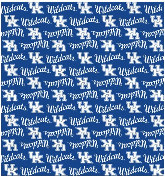 Kentucky Wildcats NCAA College Mini Packed Logo Sykel Enterprises Cotton Fabric KY-1390