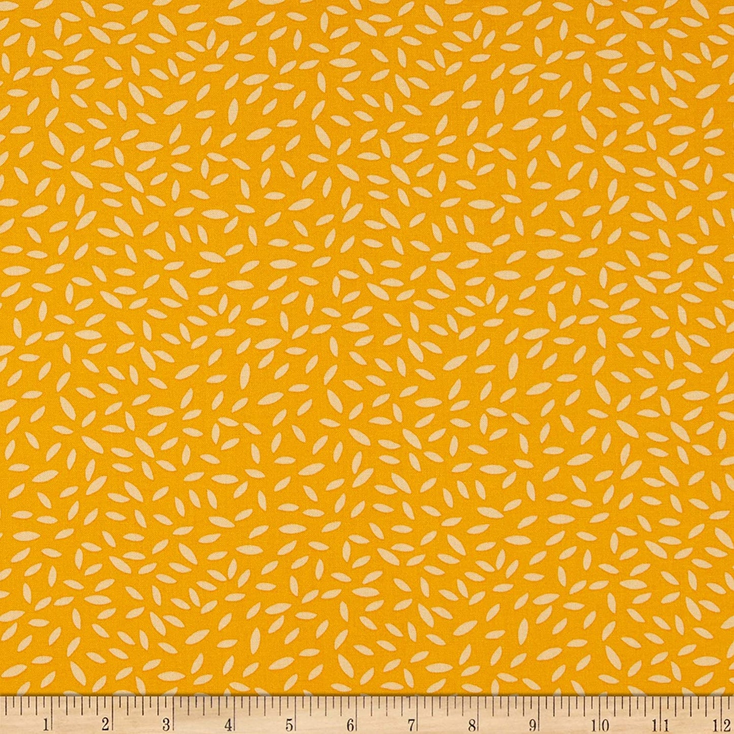 Kenzie Sprinkled Leaves Marigold Whistler Studios Windham Cotton Fabric