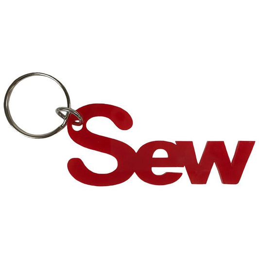 Key Ring Sew 3.5"x1.5" Red Fabric Fanatics FF-8000