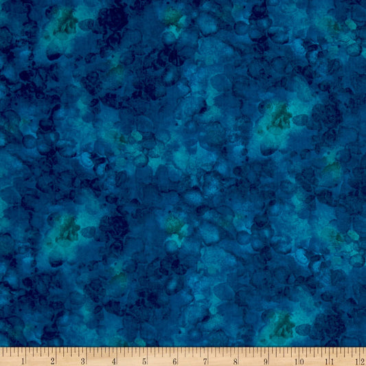 Azure Blue Solid-ish Blender Kimberly Einmo Timeless Treasures Cotton Fabric