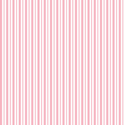 Kimberbell Basics Awning Stripe Pink White Kim Christopherson Maywood Studio Cotton Fabric MS-8249-P