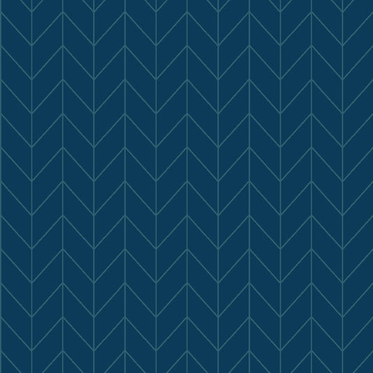 Kimberbell Basics Chevron Navy Blue Kim Christopherson Maywood Studio Cotton Fabric MS-8258-N