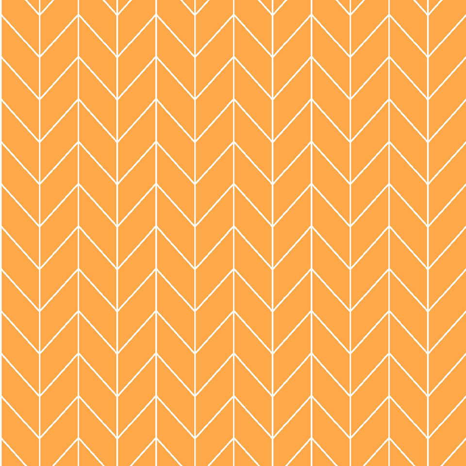 Kimberbell Basics Chevron White Orange Kim Christopherson Maywood Studio Cotton Fabric MS-8258-O