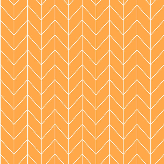 Kimberbell Basics Chevron White Orange Kim Christopherson Maywood Studio Cotton Fabric MS-8258-O