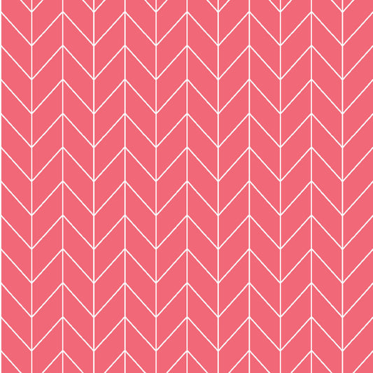 Kimberbell Basics Chevron White Pink Kim Christopherson Maywood Studio Cotton Fabric MS-8258-P