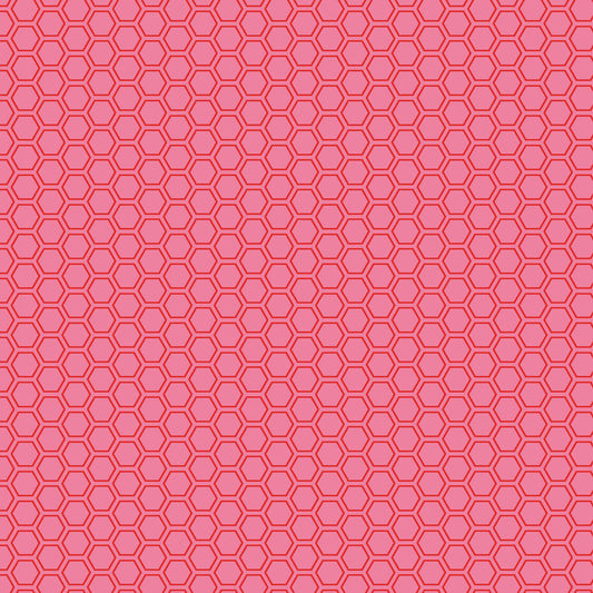 Kimberbell Basics Honeycomb Pink Kim Christopherson Maywood Studio Cotton Fabric MS-8256-P