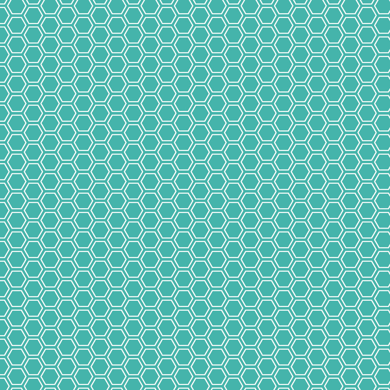 Kimberbell Basics Honeycomb White Teal Kim Christopherson Maywood Studio Cotton Fabric MS-8256-O