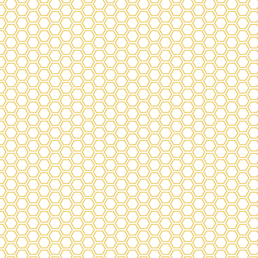 Kimberbell Basics Honeycomb Yellow White Kim Christopherson Maywood Studio Cotton Fabric MS-8256-S