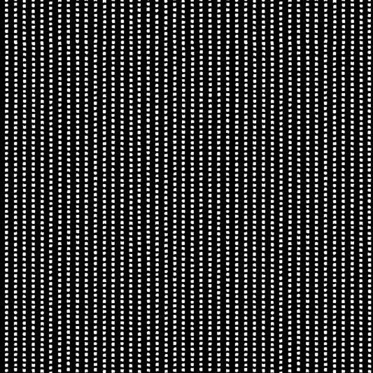 Kimberbell Basics Perforated Stripe White Black Kim Christopherson Maywood Studio Cotton Fabric MS-8259-J